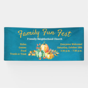 Banderoles Automne Moisson Automne Fun Fun Family Fun Festiva