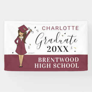 Banderoles Avatar féminin personnalisable  Diplôme d'étude