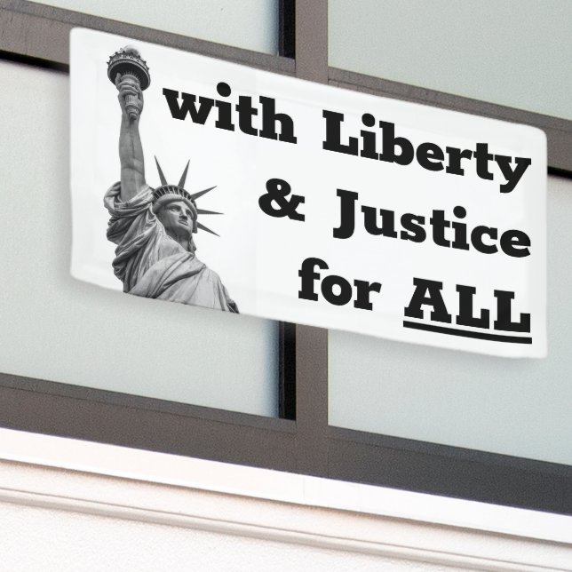 Banderoles avec Liberty & Justice pour tous (Bâtiment extérieur)