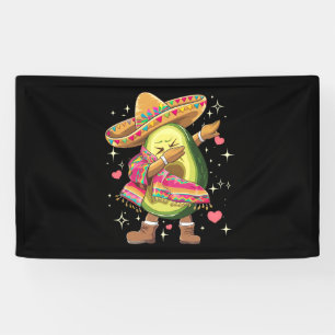 Banderoles Avocat Dabbing Cinco De Mayo Drôle Poncho Mexicain