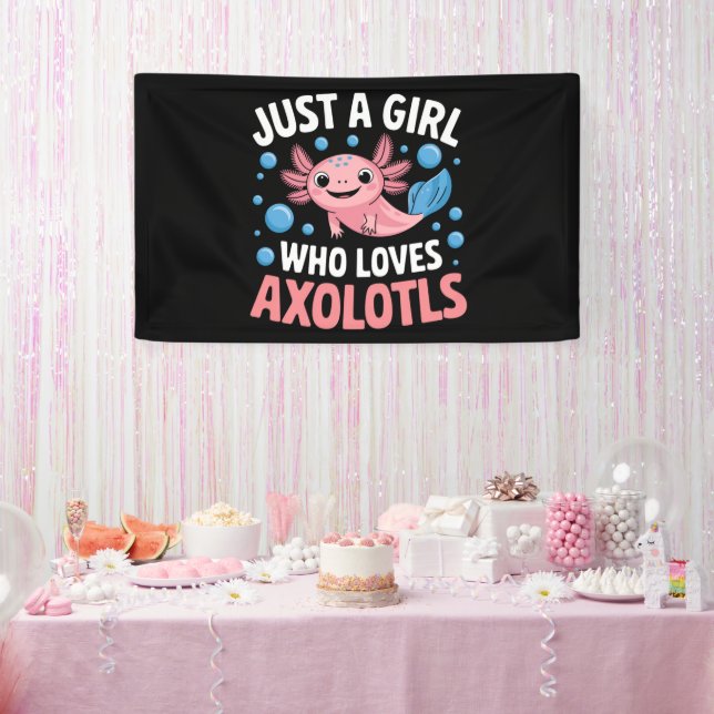 Banderoles Axolotl Kawaii Juste Une Fille Qui Aime Les Axolot (Fête)