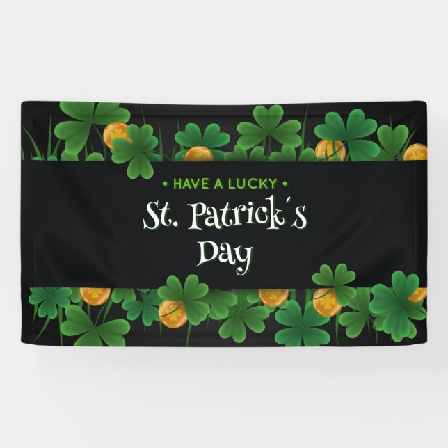 Banderoles Ayez une Saint Patrick chanceuse (Horizontal)