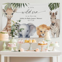 Baby Boy Wild One safari Animaux Douche fond