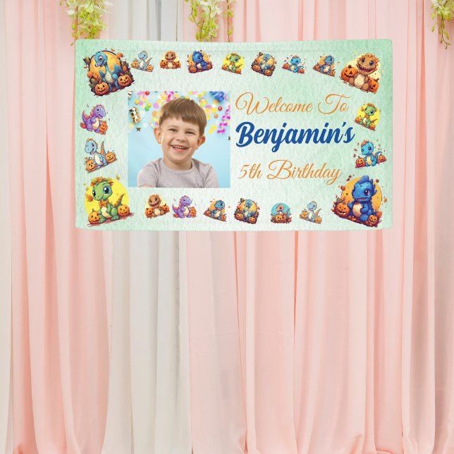 Banderoles Baby Dinosaur Thème Enfants Garçon Anniversaire Ve (Créateur téléchargé)
