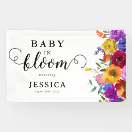 Banderoles Baby in Bloom Bright & Bold Floral Baby shower