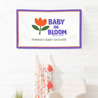 Banderoles Baby in Bloom Tulip Trendy Modern Baby Shower Napk