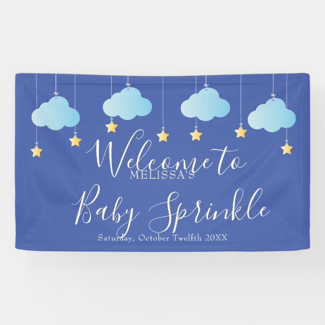 Banderoles Baby shower à épicerie Twinkle / Accueil Sprinkle (Horizontal)