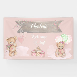 Banderoles Baby shower adorable d'ours de nounours