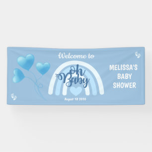 Banderoles Baby Shower Arc-en-Ciel Bleu