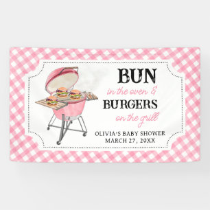Banderoles Baby shower BBQ Burger Rose