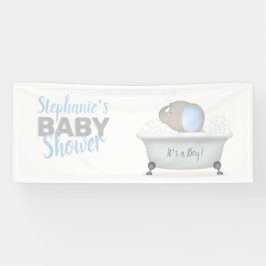 Banderoles Baby shower bébé éléphant bulle garçon de bain