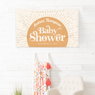 Banderoles Baby Shower Bohème Jaune Sunshine