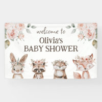 Baby shower Boho Woodland Animaux