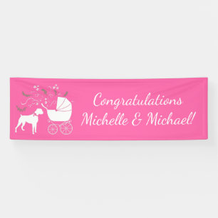 Banderoles Baby shower Chien Boxer Chien Chien Chien Chien ro