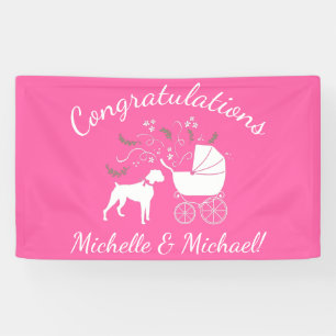 Banderoles Baby shower Chien Boxer Chien Chien Chien Chien ro