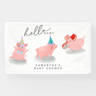 Banderoles baby shower cochon