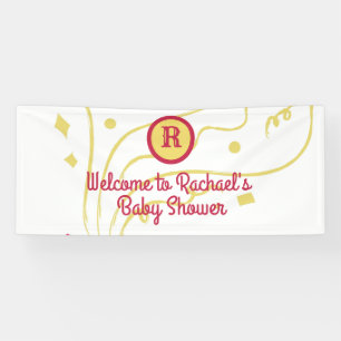 Banderoles Baby shower confetti de nom monographique personna