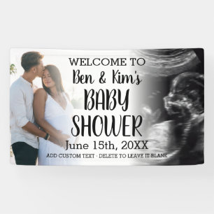 Banderoles Baby shower Couple Custom 2 Photo Welcome