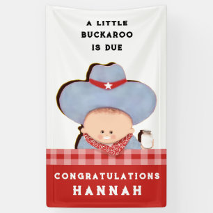 Banderoles Baby shower Cowboy Félicitations