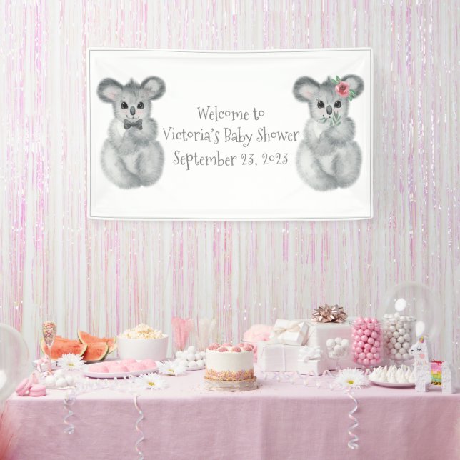 Banderoles Baby shower Customisé Koala Bear (Fête)