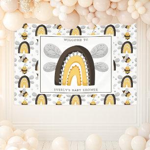 Banderoles Baby shower d'abeilles de l'arc-en-ciel