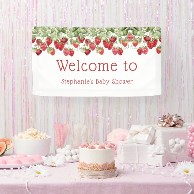Banderoles Baby shower d'accueil Berry Sweet (Fête)