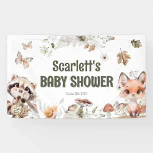 Banderoles Baby shower d'amis du bois mignon