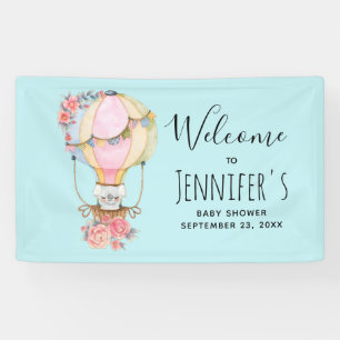 Banderoles Baby shower d'aquarelle à bulle d'air chaud