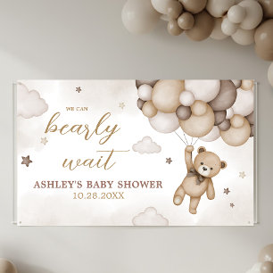 Banderoles Baby shower de ballon d'ours Brown