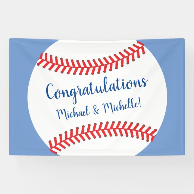 Banderoles Baby shower de baseball Little Slugger (Horizontal)