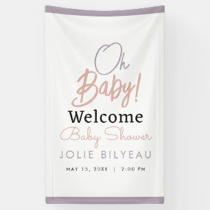 Banderoles Baby shower de Boho Coeur minimal moderne