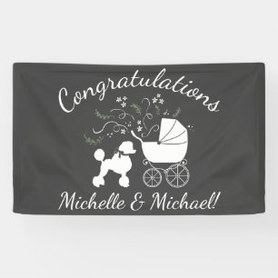 Banderoles Baby shower de caniche