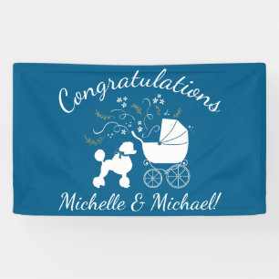 Banderoles Baby shower de chien de canicule Garçon bleu