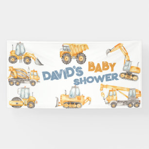 Banderoles Baby shower de construction Truck Party
