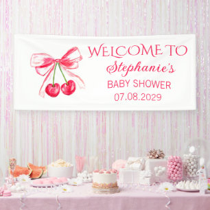Banderoles Baby shower de coquette à mâchoires roses