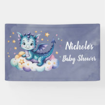 Baby shower de garçon Little Star Dragon