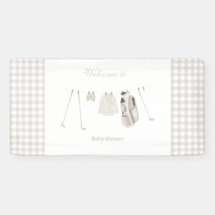 Banderoles Baby shower de golf neutre