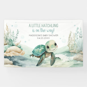 Banderoles Baby shower de la tortue de mer