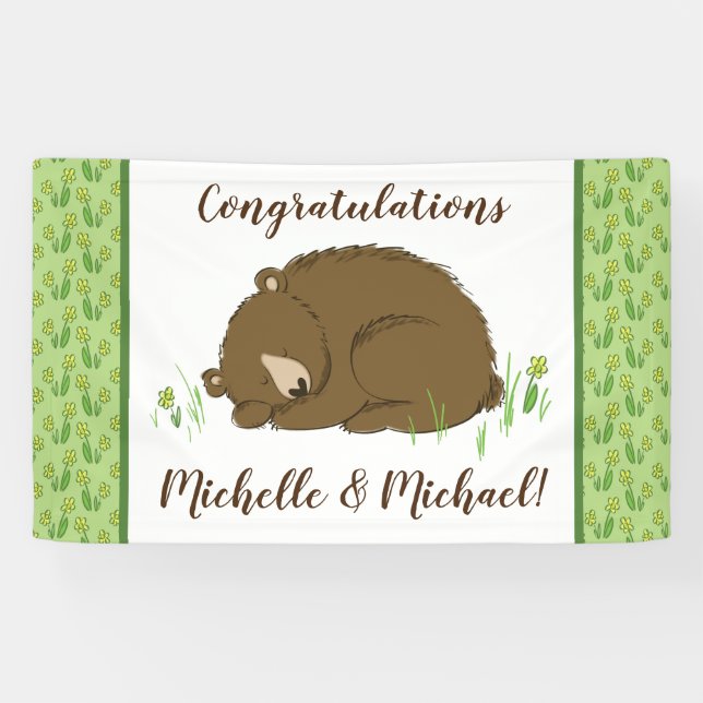 Banderoles Baby shower de l'ours (Horizontal)
