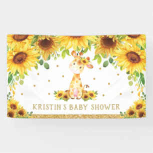 Banderoles Baby shower de tournesol Giraffe Anniversaire