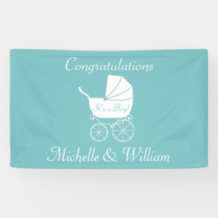 Banderoles Baby shower de transport vintage