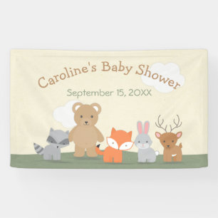 Banderoles Baby shower des animaux forestiers