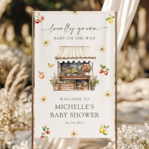 Banderoles Baby shower des fermiers cultivés localement Bienv