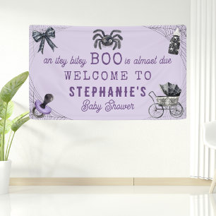 Banderoles Baby shower d'Halloween Little Boo Itsy Bitsy Spid