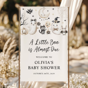 Banderoles Baby shower d'Halloween Little Boom Ghost Bienvenu