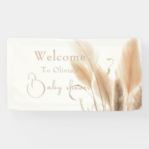Banderoles Baby shower d'herbe Pampas