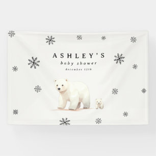 Banderoles Baby shower d'hiver de l'ours polaire