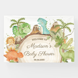 Banderoles Baby shower Dinosaures sympa