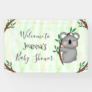 Banderoles Baby shower d'ours Koala personnalisé