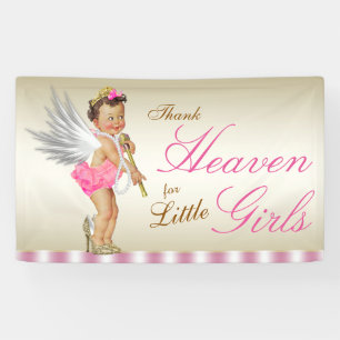 Banderoles Baby shower fille fille ange bébé